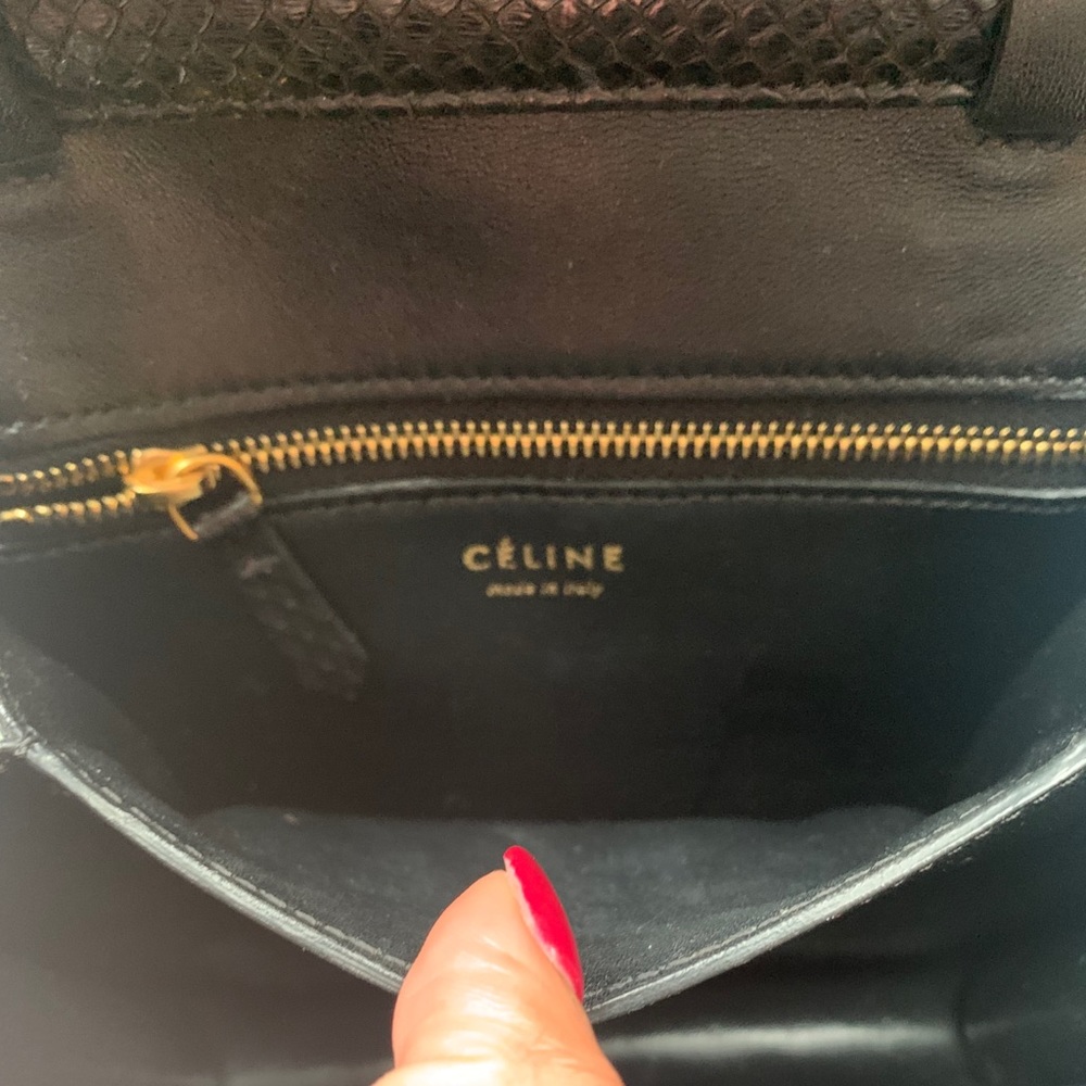 Celine Small Classic Box Bag - Black Python - Picture 5 of 10